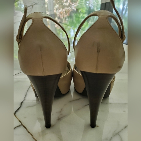 SERGIO ROSSI -size 40- Leather platform high heels shoes- pumps/sandals - Picture 10 of 12